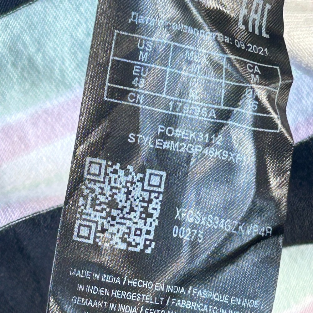 Guess Originals Crewneck T-Shirt Mens M White Black Striped Rogers Short Sleeve - Picture 13 of 16
